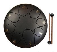 Vilihkc 6 inch 8 note Steel Tongue Drum,Percussion Instrument Handpan Drum C Key with Bag, Music Book and Mallets for Meditation Entertainment Musical Education Concert Yoga
