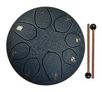 Vilihkc 6 inch 8 note Steel Tongue Drum,Percussion Instrument Handpan Drum C Key with Bag, Music Book and Mallets for Meditation Entertainment Musical Education Concert Yoga