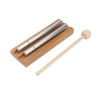 Vilihkc Energy Chime Percussion Hand Bell Meditation Chimes Teacher Tools Reminder Tuned Energy Chimes Music Instrument with Mallet for Classroom Prayer Yoga Music Gift(2 Tone)