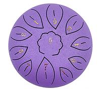 Vilihkc Steel Tongue Drum 11 Notes 6 Inches Dia Lotus type Hand Drum Healing Drum Percussion Drums Instrument Steel Drum C-Key Handpan Drum