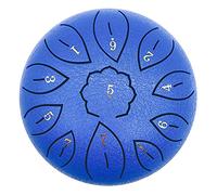 Vilihkc Steel Tongue Drum 11 Notes 6 Inches Dia Lotus type Hand Drum Healing Drum Percussion Drums Instrument Steel Drum C-Key Handpan