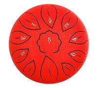 Vilihkc Steel Tongue Drum 11 Notes 6 Inches Dia Lotus type Hand Drum Healing Drum Percussion Drums Instrument Steel Drum C-Key Handpan Drum