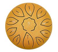 Vilihkc Steel Tongue Drum 11 Notes 6 Inches Dia Lotus type Hand Drum Healing Drum Percussion Drums Instrument Steel Drum C-Key Handpan Drum