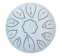 Vilihkc Steel Tongue Drum 11 Notes 6 Inches Dia Lotus type Hand Drum Healing Drum Percussion Drums Instrument Steel Drum C-Key Handpan Drum