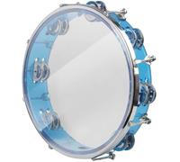 Vilihkc Tambourine Adjustable Tone Hand Drum Double Row Metal Jingles Hand Bell Performance Level Handheld Percussion