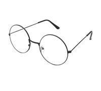 VILITI Round Glasses, Retro Eyeglasses Metal Frame Clear Lens Glasses Vintage Eyeglasses, Wizard Costume Retro Clear Lens Glasses, Wire Costume Geek Accessories for Dress Up (black)