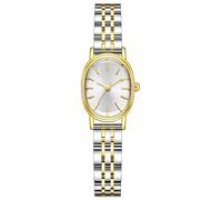 VILKFY Women Small Gold Watch Watches for Oval Dial Luxur Stainless Steel Band Wrist Waterproof Quartz Watch, Gold White, fashion