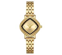 VILKFY Women's Vintage Gold Watch | Diamond-Shaped Case, Roman Numeral Dial, Stainless Steel Band, Quartz Movement