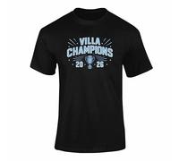 Villa Champions 2026 Football T-Shirt Istanbul Final Mens Kids 1B2XL Black