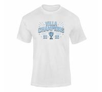 Villa Champions 2026 Football T-Shirt Istanbul Final Mens Kids 1WS White