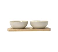 Villa Collection Shoku bamboo tray with 2 bowls Beige