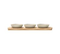 Villa Collection Shoku bamboo tray with 3 bowls Beige