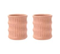 Villa Collection Styles mug with ribbed pattern 30 cl 2-pack Pink
