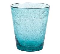 Villa d’Este Home Tivoli Set 6 Turquoise Water Glass 330 ml, Blown Glass Paste, Cancun Satin