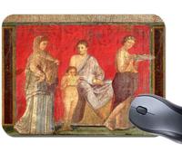Villa dei Misteri Pompeii Fresco Mouse Mat. Villa of Mysteries Roman Art Mouse Pad