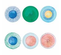 Villa d'Este Home Tivoli Set of 6 Placemats, Diameter 33 cm in PP Plastic, Marea