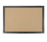 Villa d'Este Home Tivoli Set of 6 Vienna straw effect placemats with black border, Scandi