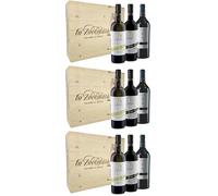 Villa Lanata Lo Zoccolaio Langhe Chardonnay + Piemonte Rosso + Barbera d'Alba Mixed Dry Wine in Wood Case - Luxury Wine - Gifts for Women - Mum- 3 x 750 ml (Pack of 3)
