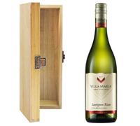 Villa Maria Private Bin Sauvignon Blanc 2010 Wine in Tung Wood Gift Box with Hand Crafted Gifts2Drink Tag