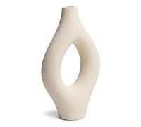 Villa Moda Emile Large Abstract Organic Vase, Modern Vase for Home Decor, 6.5 x 10.2 Inch, White