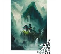 Villa On The Mountain 1000-Piece Puzzle for Adults, 38x26cm/1000pcs, White Card Pieces for Easy Sorting; to Complete Gradually over A Weekend