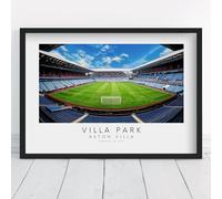 Villa Park Artwork | Framed or Unframed Prints | Opened 1897 Football Stadium | Aston Gift Poster Fan Gift Art