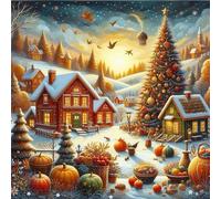 Villa Pumpkin 1000 Piece Jigsaw Puzzles for Adults and Kids, Impossible Puzzle, Jigsaws 1000 pieces for adults Gifts, Difficult jigsaw puzzles for The Whole Family
