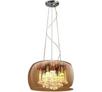 Villa Romantic Chandelier Glass Crystal Living Room Ceiling Lamp French Extra Large Dining Room Hanging Lamp Decor Modern Glass Stchandelier for Hotel Kitchen Island/Amber