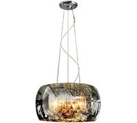 Villa Romantic Luxury Glass Crystal Chaner - Extra Large Ceiling Pendant Lamp for Living Room, Dining Room, Hotel, and Kitchen Island with Modern Glass and Stone Design