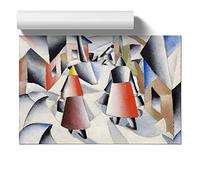 Village After Snowstorm By Kazimir Malevich | Unframed Wall Art Print | Ready to Frame Poster | Modern Home Decor Picture | Artwork for Living Room, Bedroom or Office | A3 (29.7x42 cm)