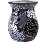 Village Candle Black Crackle Wax Burner 14cm