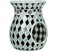 Village Candle Black & White Diamond Wax Burner 14cm