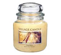 Village Candle Celebration Glass Jar, Yellow, 9.7 x 9.5 x 10.1 cm