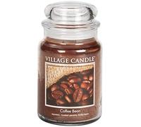 Village Candle Coffee Bean Glass Jar, Brown, Large