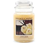Village Candle Creamy Vanilla Glass Jar, Yellow, 10.8 x 10.1 x 17.7 cm
