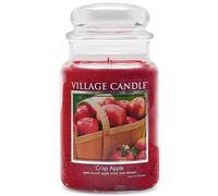 Village Candle Crisp Apple Glass Jar, Red, Large