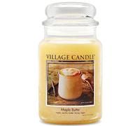 Village Candle Large Fragranced Candle Jar - 17cm x 10cm - 26oz (1219g)- Maple Butter - upto 170 hours burn time