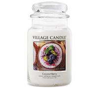 Village Candle Scented Candle Jar (Large) Coconut Berry Candle with 2 Wick Technology