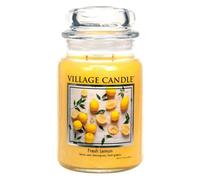 Village Candle Large Glass Jar Candle - Fresh Lemon