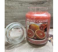 Village Candle Large Jar Cranberry Grapefruit Twin Wick Premium USA New VHTF