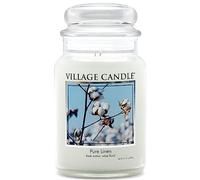 Village Candle Large Glass Jar Candle - Pure Linen