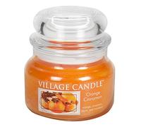 Village Candle Small Fragranced Candle Jar - 11 x 10 cm, 11 oz/701 g, Orange Cinnamon - upto 55 hours burn time