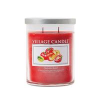 Village Candle Tomato Basil, Medium Silver Lid Tumbler Scented Candle, 14oz