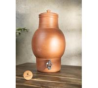 Village Decor Clay Water Pot with lid (4000 ml)