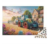 village farm puzzles for adults rural tractor wooden jigsaws irregular shape wooden jigsaw puzzle-500 pcs,living room bedroom for living room