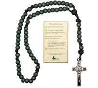 VILLAGE GIFT IMPORTERS Large Guardian's Rosary | Paracord and Half Inch Hail Mary Beads with Saint Benedict Crucifix | Use as a Rosary or Wall Decor, L, Plastic, No Gemstone