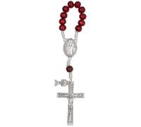 VILLAGE GIFT IMPORTERS Saint Carlo Acutis Decade Rosary with Red Hail Mary Beads and Chalice Charm | Catholic Pocket Rosary Chaplet | Patron Saint of the Internet | First Millennial Saint