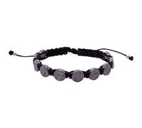 VILLAGE GIFT IMPORTERS St. Benedict Adjustable Bracelet | Medal Beads and Prayer Card | Catholic Protection Bracelet | Patron Saint of Students, One Size, Nylon, no gemstone