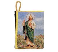 Village Gift Importers St. Jude | Large Tapestry Rosary Pouch | Holy Figures and Saints