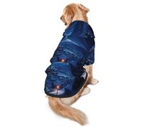Village On A Snowy Day Dog Hoodie for Medium and Large Dogs – Soft Polyester Pet Clothes, Suitable for All Seasons